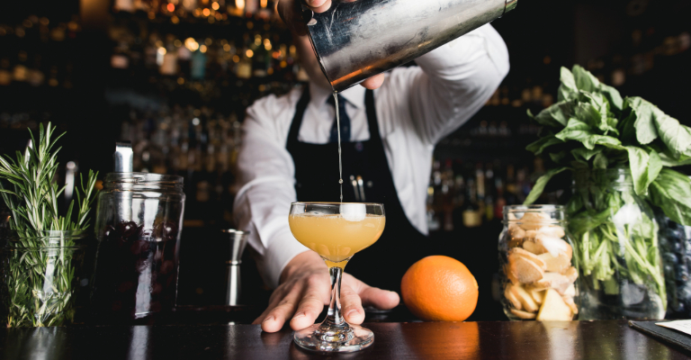 bartender making a cocktail